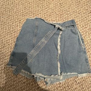 These Three Denim Skort